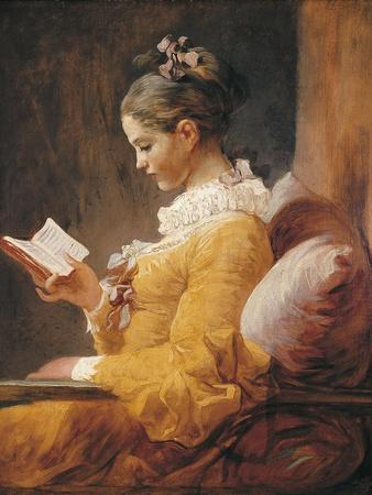 A Young Girl Reading' Art Print - Jean-Honoré Fragonard | Art.com