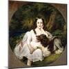 A Young Girl Resting in a Landscape with Her Dog-Frederich August Kaulbach-Mounted Giclee Print