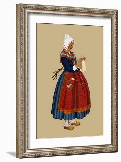 A Young Girl Tatting Lace-Elizabeth Whitney Moffat-Framed Art Print