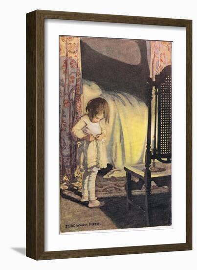 A Young Girl Undressing, from 'A Child's Garden of Verses' by Robert Louis Stevenson, Published…-Jessie Willcox-Smith-Framed Giclee Print