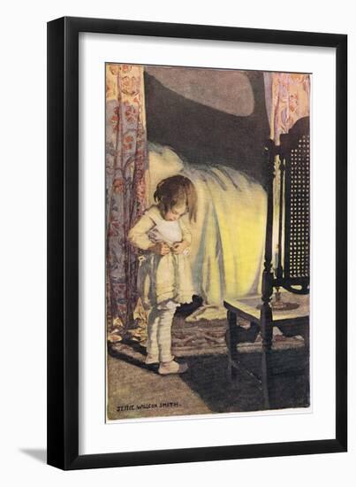 A Young Girl Undressing, from 'A Child's Garden of Verses' by Robert Louis Stevenson, Published…-Jessie Willcox-Smith-Framed Giclee Print