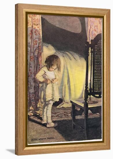 A Young Girl Undressing, from 'A Child's Garden of Verses' by Robert Louis Stevenson, Published…-Jessie Willcox-Smith-Framed Premier Image Canvas