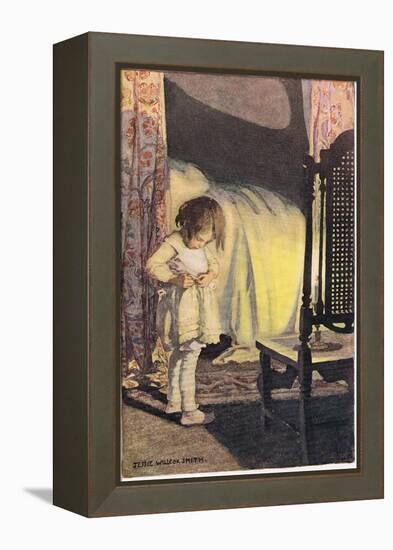 A Young Girl Undressing, from 'A Child's Garden of Verses' by Robert Louis Stevenson, Published…-Jessie Willcox-Smith-Framed Premier Image Canvas