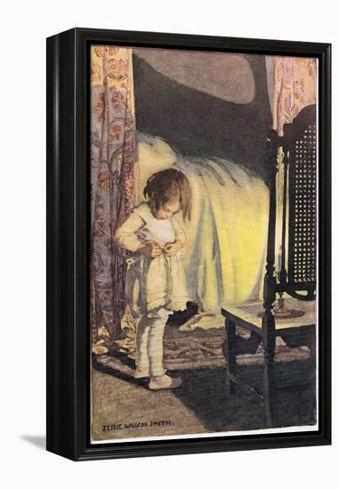 A Young Girl Undressing, from 'A Child's Garden of Verses' by Robert Louis Stevenson, Published…-Jessie Willcox-Smith-Framed Premier Image Canvas