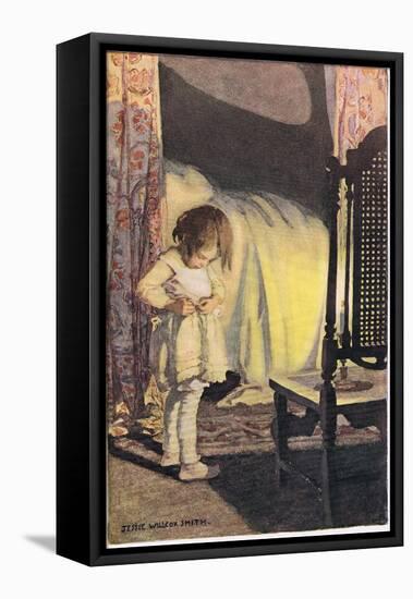 A Young Girl Undressing, from 'A Child's Garden of Verses' by Robert Louis Stevenson, Published…-Jessie Willcox-Smith-Framed Premier Image Canvas