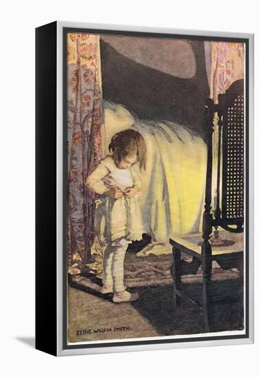 A Young Girl Undressing, from 'A Child's Garden of Verses' by Robert Louis Stevenson, Published…-Jessie Willcox-Smith-Framed Premier Image Canvas