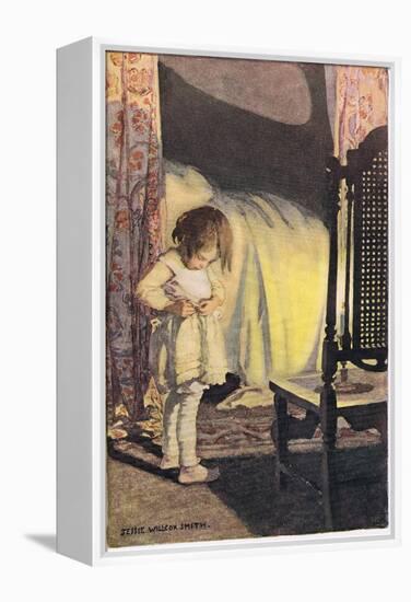 A Young Girl Undressing, from 'A Child's Garden of Verses' by Robert Louis Stevenson, Published…-Jessie Willcox-Smith-Framed Premier Image Canvas