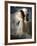 A Young Girl Wearing a White Dress Standing Beside a Horse under the Moonlight-Lynne Davies-Framed Photographic Print