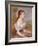 A Young Girl with Daisies, 1889-Pierre-Auguste Renoir-Framed Giclee Print