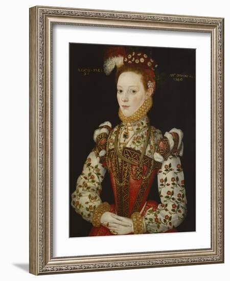 A Young Lady Aged 21, Possibly Helena Snakenborg, Later Marchioness of Northampton-British School 16th century-Framed Giclee Print