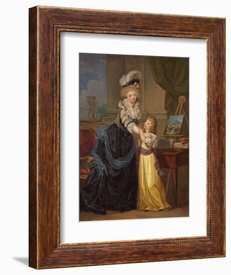 A Young Lady and a Little Girl, C.1785-Marguerite Gerard-Framed Giclee Print