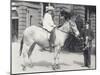 A Young Lady Riding an Ass Which Is Being Led by One Keeper While Another Looks On-Frederick William Bond-Mounted Photographic Print