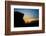 A Young Male Climber Climbs a Boulder Problem at Sunset in Hampi, India-Dan Holz-Framed Photographic Print