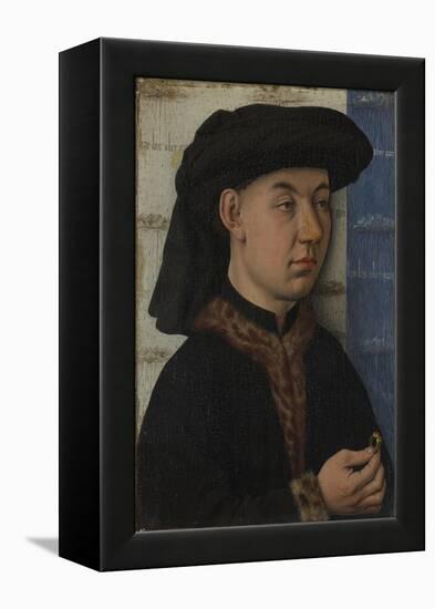 A Young Man Holding a Ring, C. 1450-Jan van Eyck-Framed Premier Image Canvas