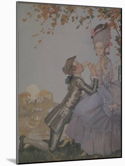 A Young Man Kneeling before a Lady-Konstantin Andreyevich Somov-Mounted Giclee Print