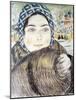 A Young Merchant's Wife in a Checkered Scarf Par Kustodiev, Boris Michaylovich (1878-1927), 1919 --Boris Mikhailovich Kustodiev-Mounted Giclee Print