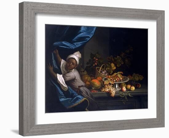 A Young Moor with a Still Life of Fruit-Tobias Stranover-Framed Art Print