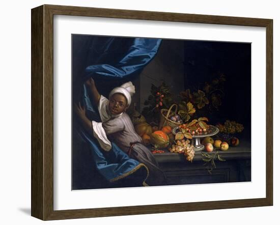 A Young Moor with a Still Life of Fruit-Tobias Stranover-Framed Art Print