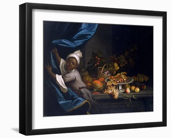 A Young Moor with a Still Life of Fruit-Tobias Stranover-Framed Art Print