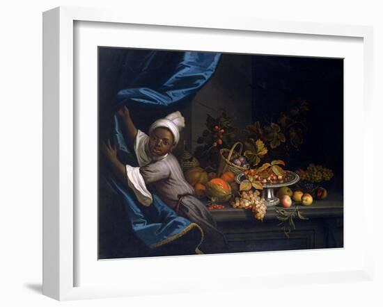 A Young Moor with a Still Life of Fruit-Tobias Stranover-Framed Art Print