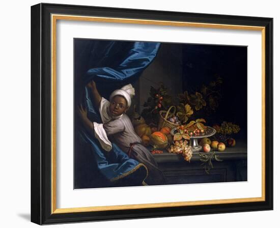 A Young Moor with a Still Life of Fruit-Tobias Stranover-Framed Art Print