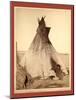 A Young Oglala Girl Sitting in Front of a Tipi-John C. H. Grabill-Mounted Giclee Print