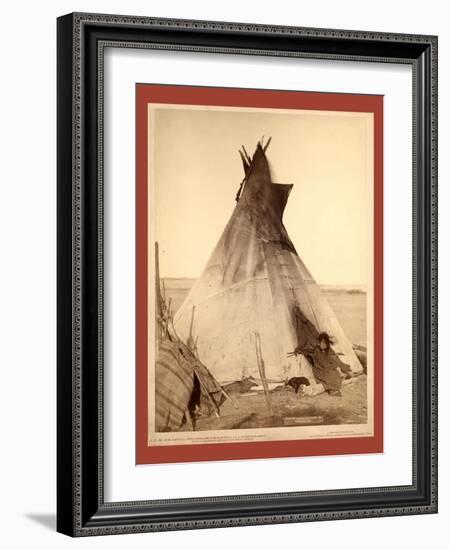 A Young Oglala Girl Sitting in Front of a Tipi-John C. H. Grabill-Framed Giclee Print