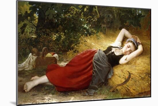 A Young Peasant Girl, Sleeping. 1874-Leon Bazile Perrault-Mounted Giclee Print