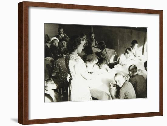 A Young Pioneers Camp Canteen, USSR, 1930S-null-Framed Giclee Print