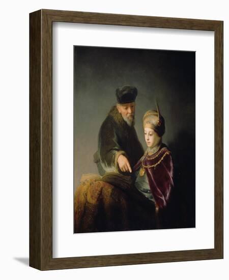 A Young Scholar and His Tutor, C. 1629-30-Rembrandt van Rijn-Framed Giclee Print