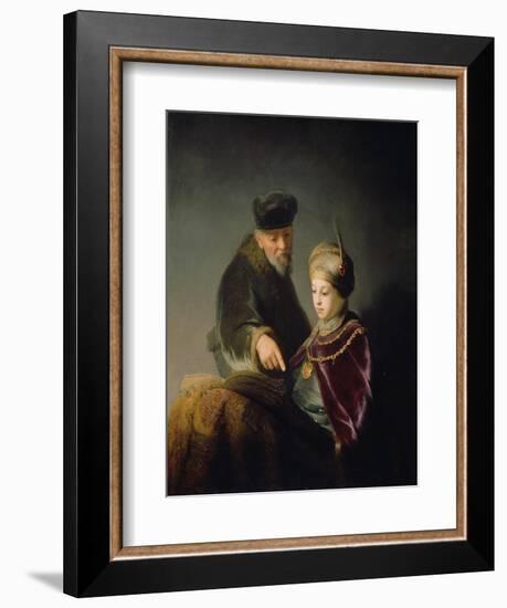 A Young Scholar and His Tutor, C. 1629-30-Rembrandt van Rijn-Framed Giclee Print