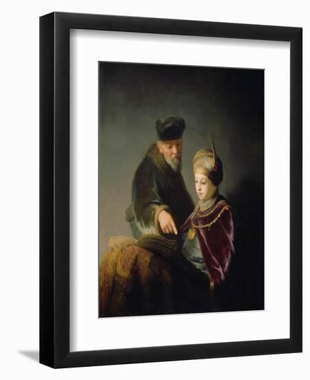 A Young Scholar and His Tutor, C. 1629-30-Rembrandt van Rijn-Framed Giclee Print