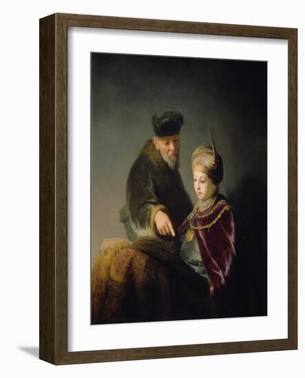 A Young Scholar and His Tutor, C. 1629-30-Rembrandt van Rijn-Framed Giclee Print