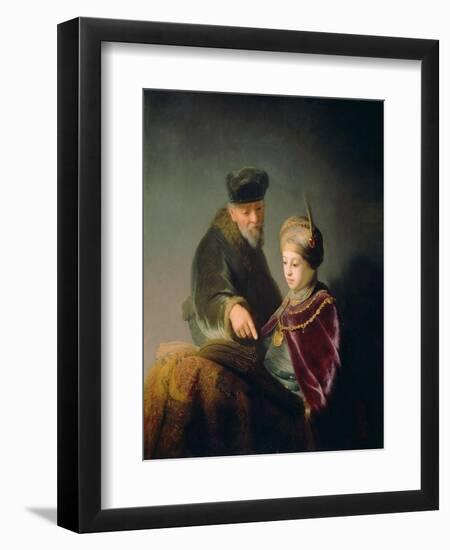 A Young Scholar and His Tutor-Rembrandt van Rijn-Framed Giclee Print