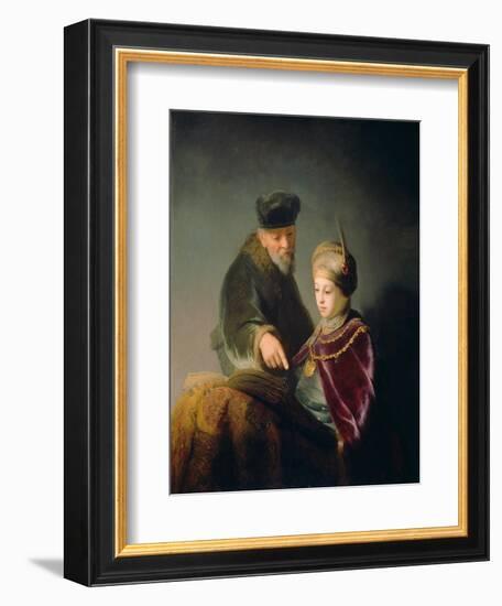 A Young Scholar and His Tutor-Rembrandt van Rijn-Framed Giclee Print