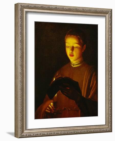 A Young Singer, circa 1645-1650-Georges de La Tour-Framed Giclee Print