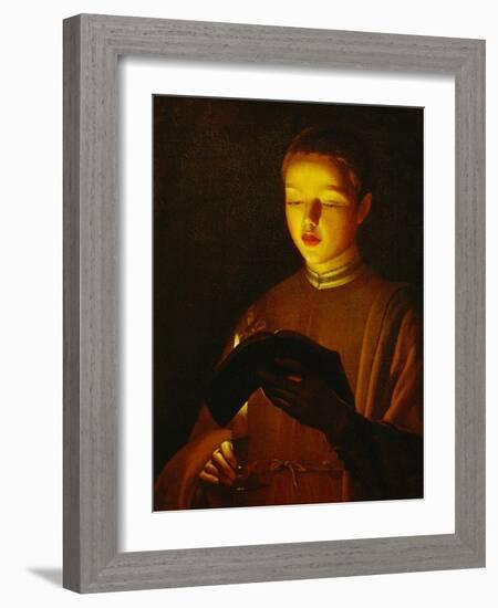 A Young Singer, circa 1645-1650-Georges de La Tour-Framed Giclee Print