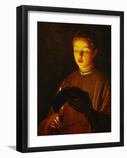 A Young Singer, circa 1645-1650-Georges de La Tour-Framed Giclee Print