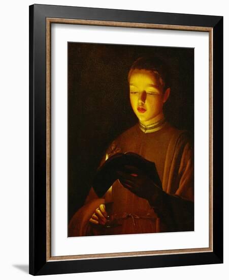 A Young Singer, circa 1645-1650-Georges de La Tour-Framed Giclee Print