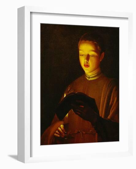 A Young Singer, circa 1645-1650-Georges de La Tour-Framed Giclee Print