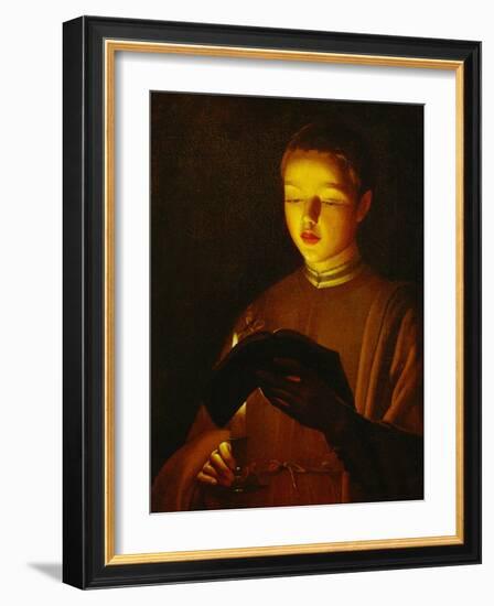 A Young Singer, circa 1645-1650-Georges de La Tour-Framed Giclee Print