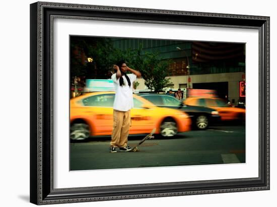 A Young Skateboarder in Union Square, New York City-Sabine Jacobs-Framed Photographic Print