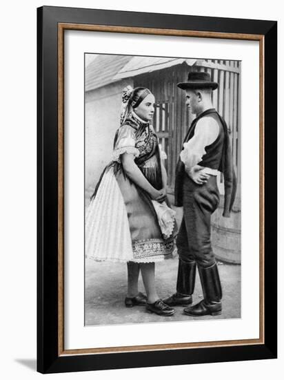 A Young Slovak Couple, Hungary, 1926-AW Cutler-Framed Giclee Print