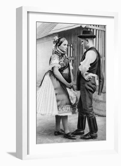 A Young Slovak Couple, Hungary, 1926-AW Cutler-Framed Giclee Print