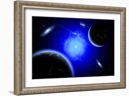 A Young Star System Located in Our Milky Way Galaxy-null-Framed Art Print