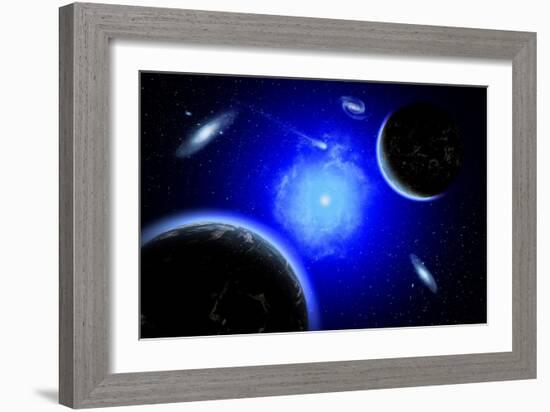 A Young Star System Located in Our Milky Way Galaxy-null-Framed Art Print