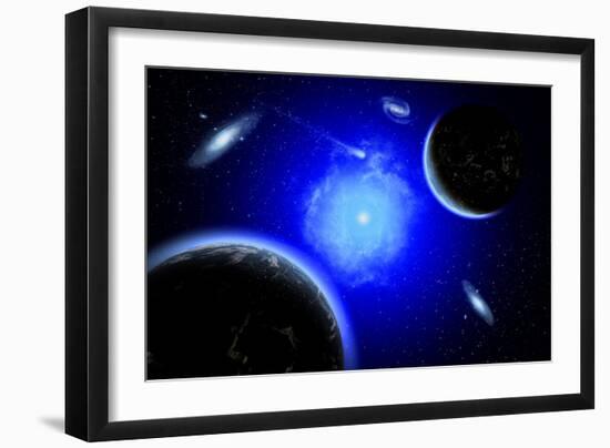 A Young Star System Located in Our Milky Way Galaxy-null-Framed Art Print