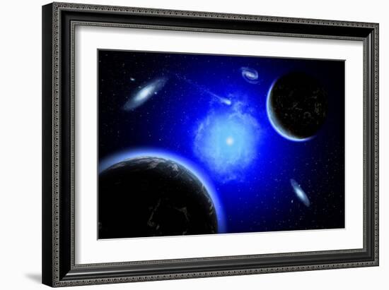 A Young Star System Located in Our Milky Way Galaxy-null-Framed Art Print