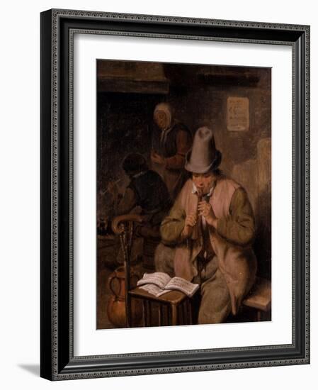 A Young Whistle Player, 1680-Cornelis Dusart-Framed Giclee Print