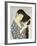 A Young Woman Combing Her Hair-Ioki Bunsai-Framed Giclee Print